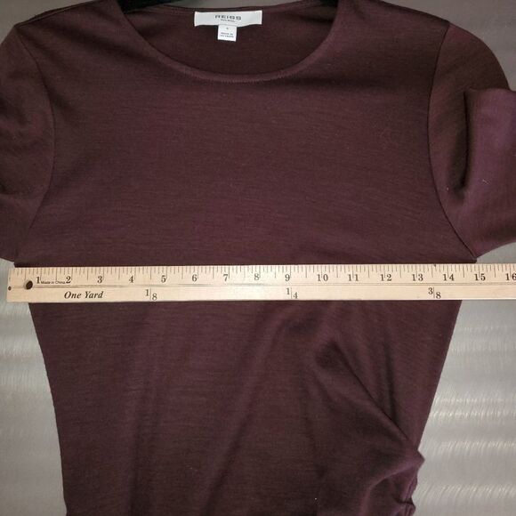 REISS Sloane Wool Long Sleeve Knit Maxi Dress Brown Small - Picture 7 of 14